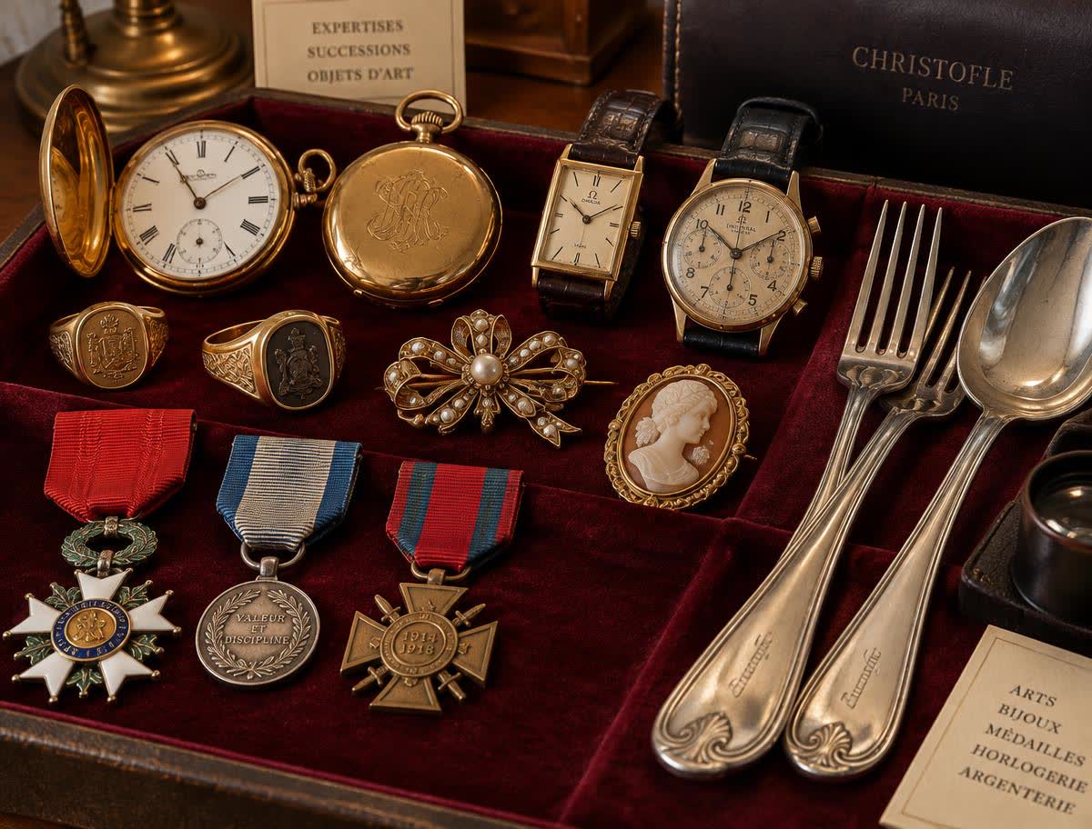 Bijoux, montres & médailles